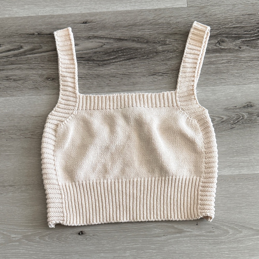 Lulus Cream Knit Crop Top